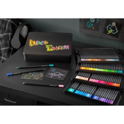 Coffret métal de 100 cayons de couleur Black Edition