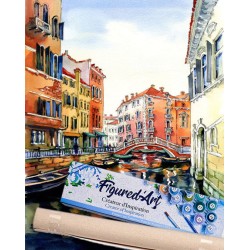 Peinture par numéros 40x50cm sur toile roulée - Aquarelle de Venise