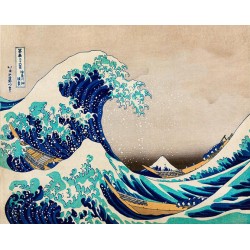 Peinture par numéros 40x50cm sur toile roulée - La Grande Vague de Kanagawa