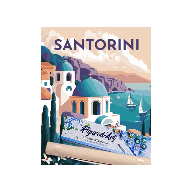 Kit peinture à numéros Petit Pinceau - « Santorini »