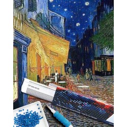 Broderie diamant 40x50cm sur toile roulée - Van Gogh Terrasse
