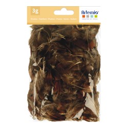 Plumes faisan 3 à 5cm, sachet de 3gr