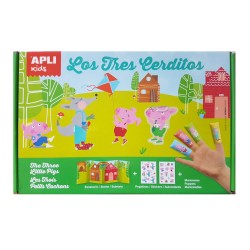 Boîte Magic Stickers Apli Kids - Les 3 petits cochons