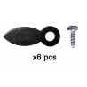 Tournettes pour cadre 25mm + vis - Sachet de 8 pcs