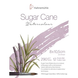 Mini-bloc aquarelle Sugar Cane 8x10.5 cm 290g/m², 12 fls collées petit côté