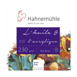 Blocs papier L'Huile & l'Acrylique 230g/m², 10 fls collés 4 côtés
