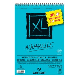 Bloc XL Aquarelle 300g/m² à spirales + feuilles gratuites