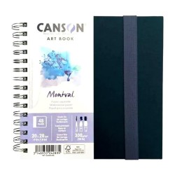Carnet aquarelle Montval Art Book 300 g/m², 24 fls spiralées
