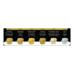 Boîte métal de 6 couleurs aquarelle Finetec