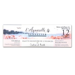 Boîte aquarelle Sennelier Sélection Ondine de Peretti x12 demi-godets