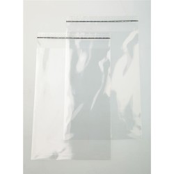 Pochette transparente adhésive en plastique pour protection - Lot de 10