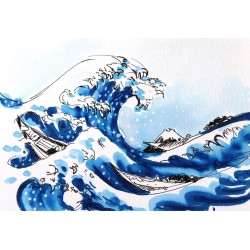 Set créatif Sakura - La vague de Kanagawa