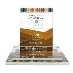 Bloc Pastel Card Mixed Media 410gr/m², 12 fls collées petit côté