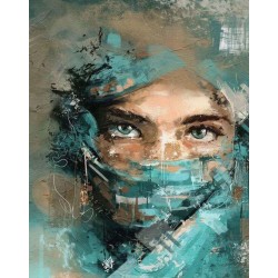 Peinture par numéros sur chassis 40x50cm - Regard envoutant