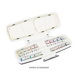 Boîte de rangement pour aquarelle en plastique x20 1/2 godets