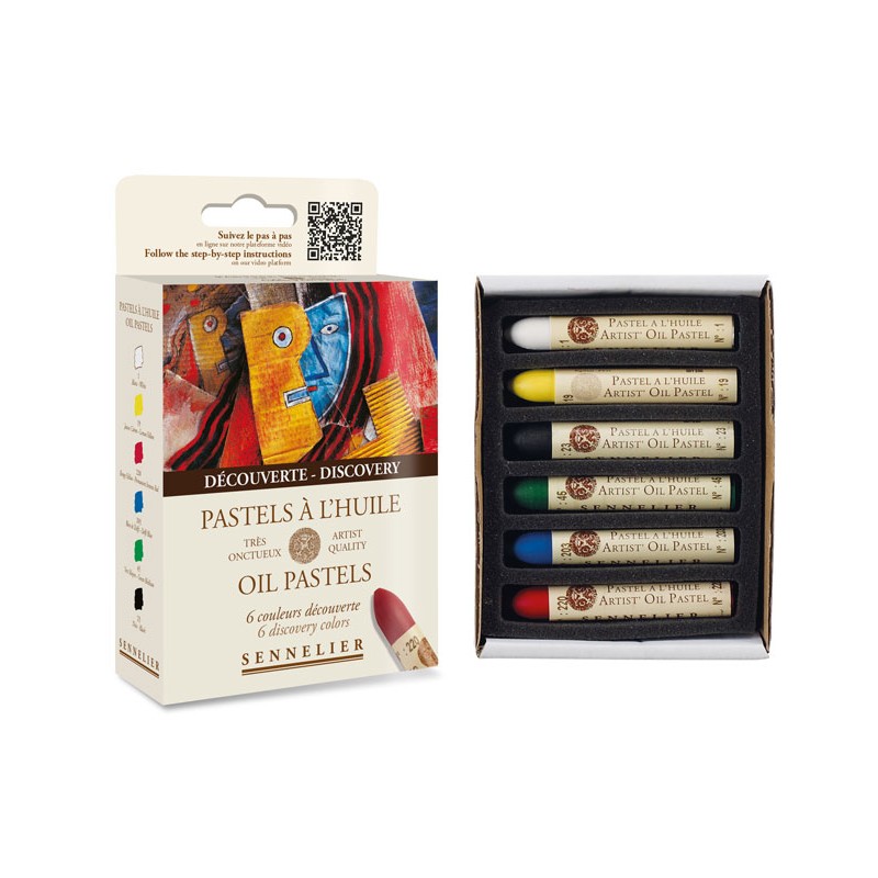 Boite carton de pastels à l'huile Sennelier