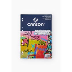 Sachet de 50 feuilles papier à dessin perforées 90 g/m² A4 Canson