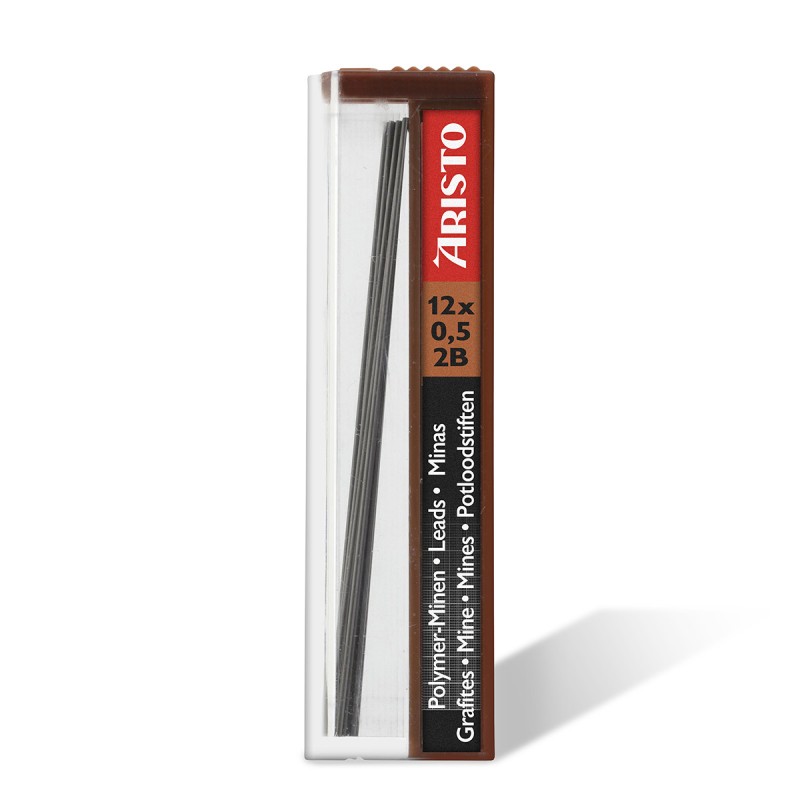 Etui de 12 mines 0.5 mm Hi-Polymer - Aristo