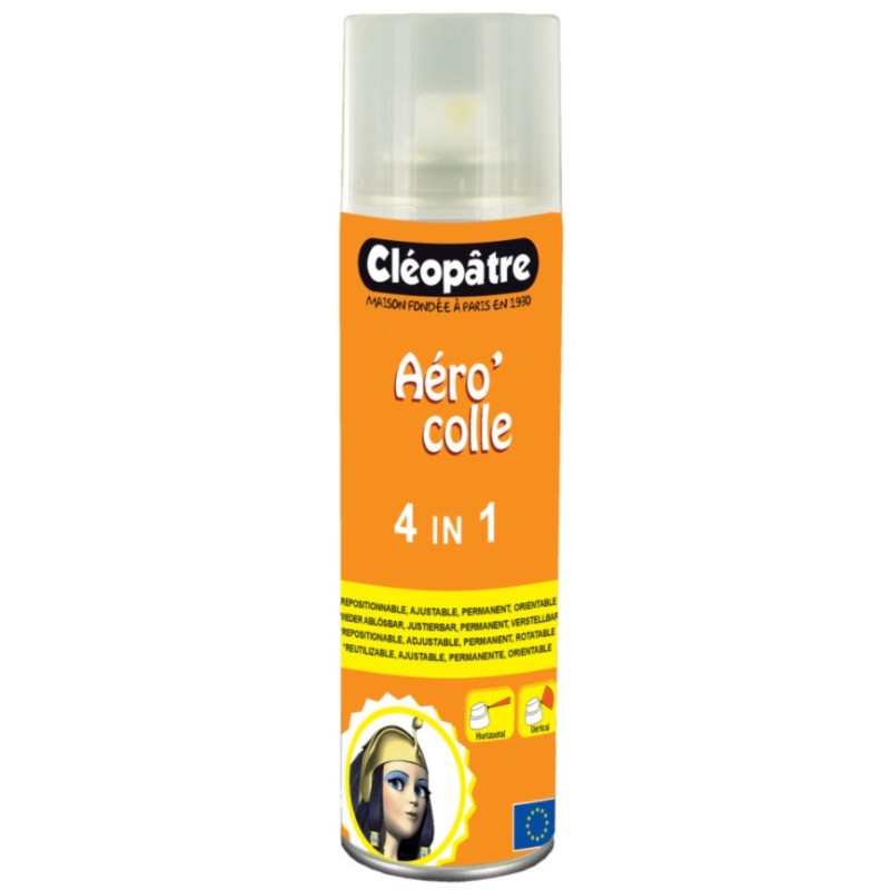 Colle 4 en 1 Aéro'Colle Cléopâtre en aérosol 250 ml