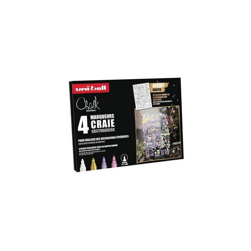 Coffret Décor Hivernal de 4 marqueurs craie Chalk