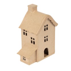 Maison haute en papier maché