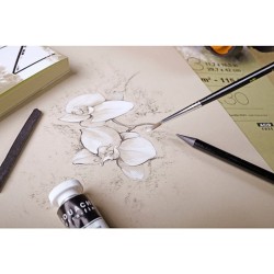 Bloc multi-technique Paint On Naturel 250g/m², 30 fls collées