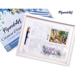 Peinture par numéros Ruelle à Paris sur châssis 40x50 cm