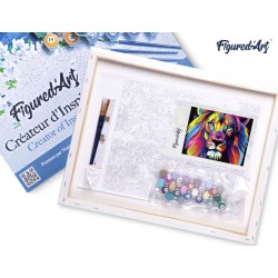 Peinture par numéros Lion Pop Art sur châssis 40x50 cm