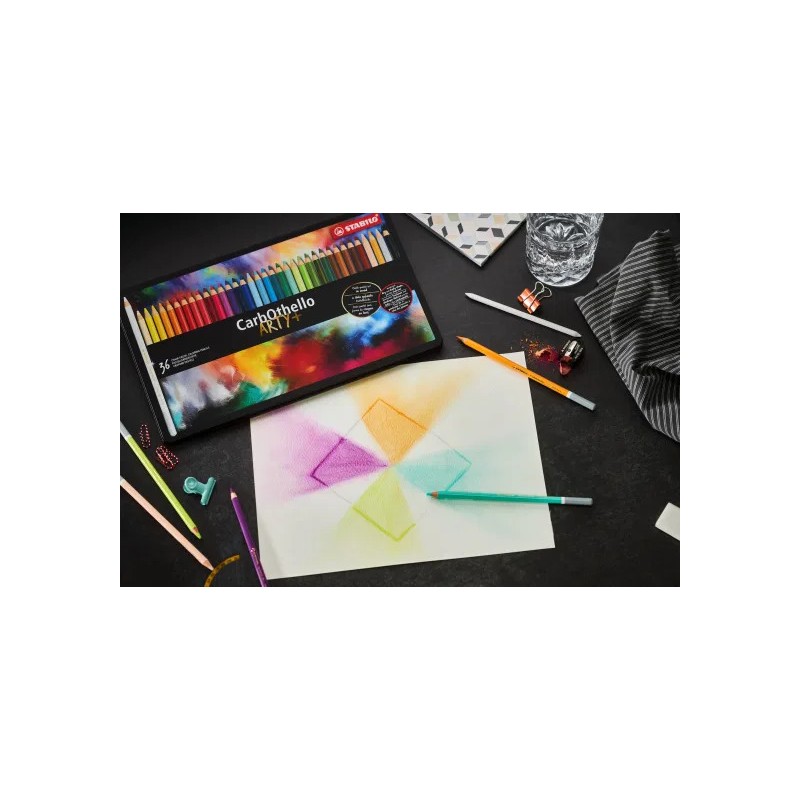 Boite Métal Crayon Pastel STABILO CarbOthello