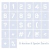 Set de pochoirs Chiffres San Serif Modern x26 pcs
