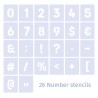 Set de pochoirs Chiffres Ronds x26 pcs