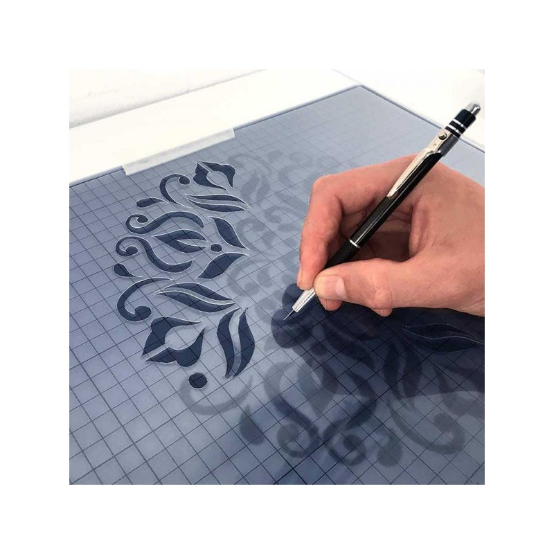 8 Feuilles Pochoir Mylar Transparent 0.19mm - 305x610mm Pour Cricut/Silhouette