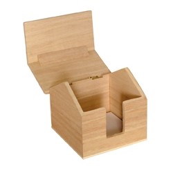 Porte-bloc papier en bois forme maison 120x120x105mm