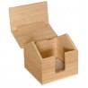 Porte-bloc papier en bois forme maison 120x120x105mm