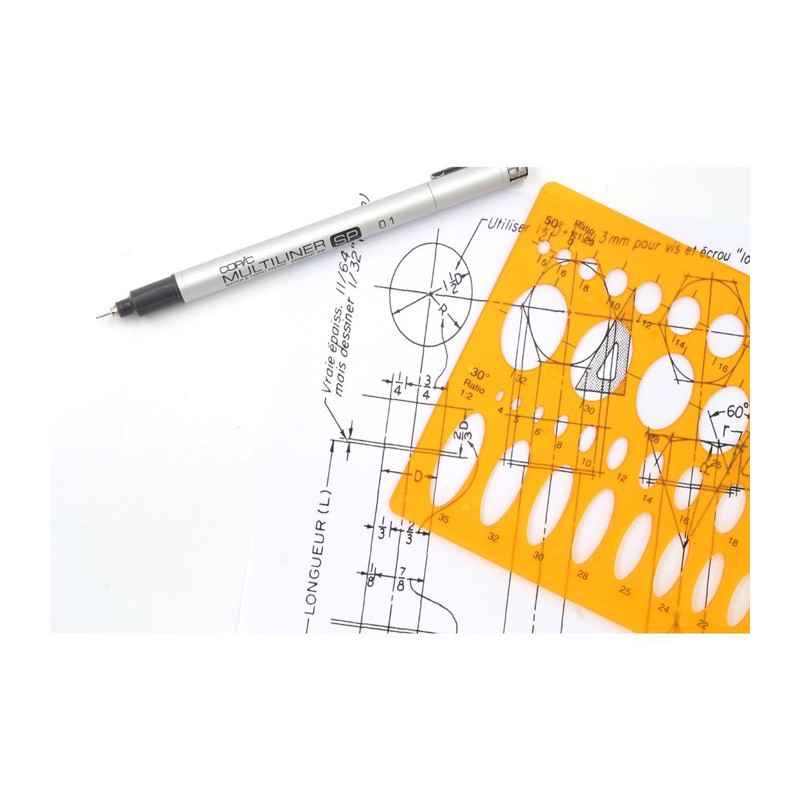 Patron D’Ellipses, 10mm à 50mm