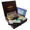 Coffret bois aquarelle Daler Rowney Artist's x30 demi-godets
