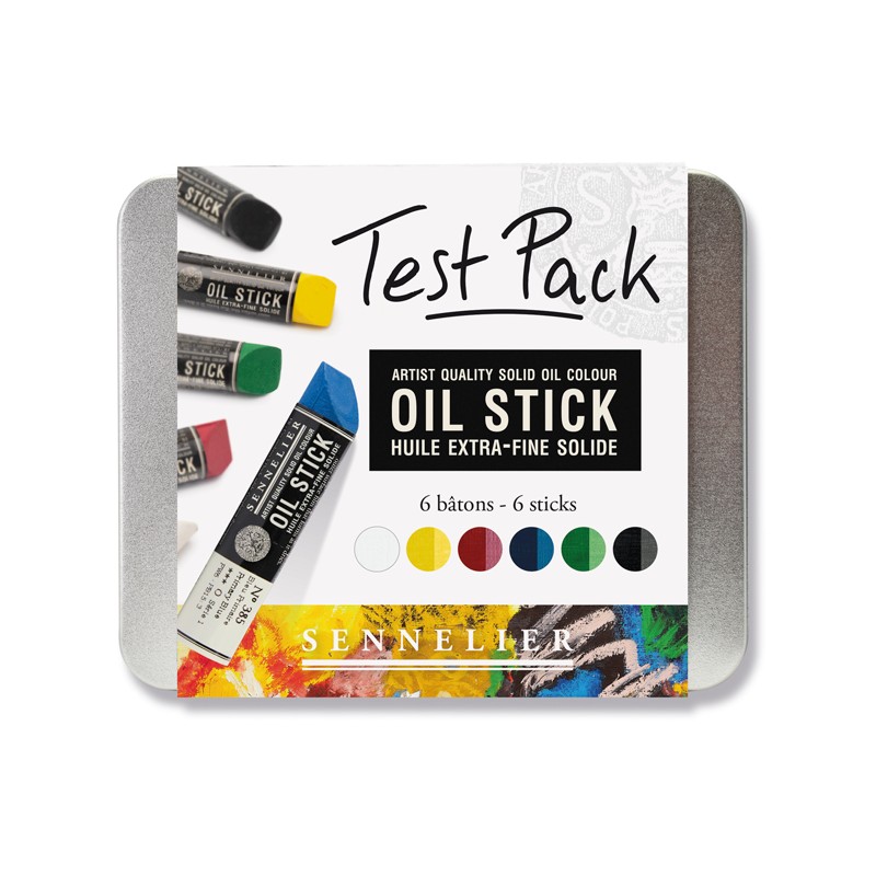 Test pack huile solide extra-fine Oil Stick Sennelier 6 bâtons 12 ml