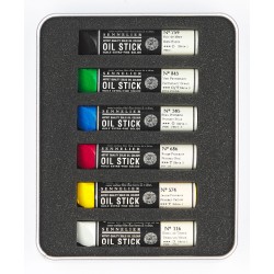 Test pack huile solide extra-fine Oil Stick Sennelier 6 bâtons 12 ml