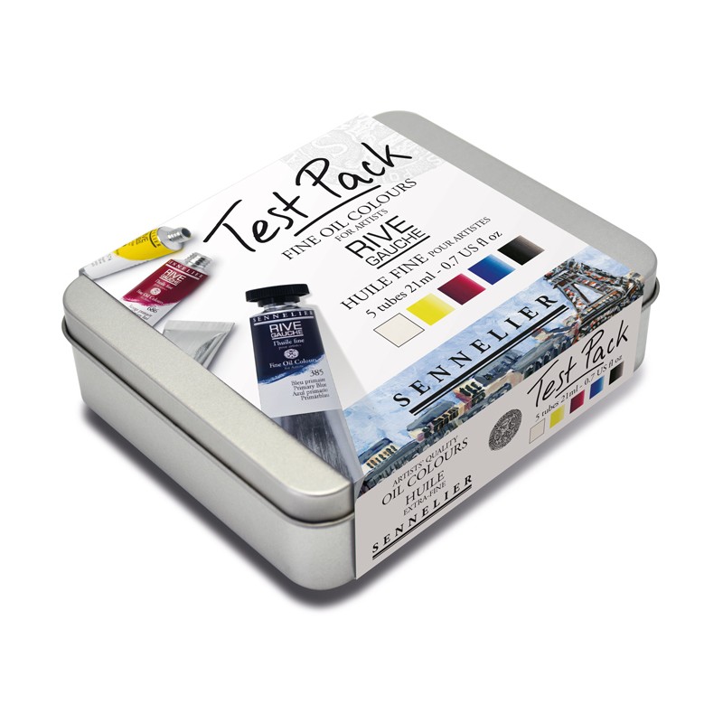 Test pack huile fine Sennelier 5 tubes 21 ml