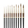 Pinceaux ronds fins Isabey en martre de Kolinsky pure, série 6227I