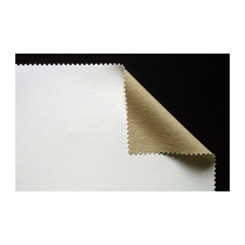 Toile de coton à grain moyen enduction blanche 335g/m²