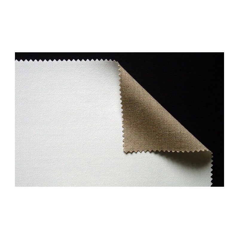 Toile en lin à grain fin enduction blanche 525g/m²