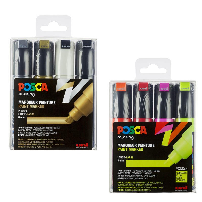 Marqueur Peinture Posca PC 8K - Rouge : UNI-BALL