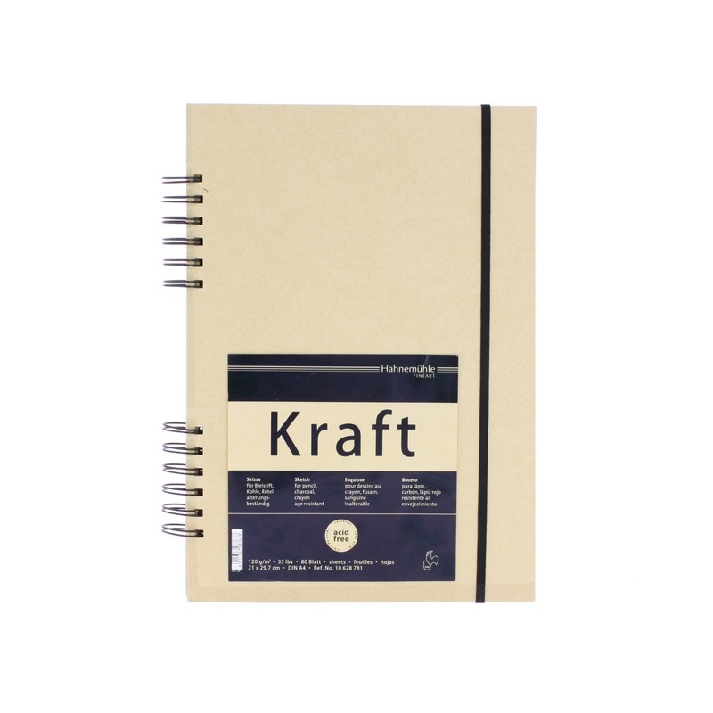 CARNET RELIE KRAFT HAHNEMÜHLE A4 120g -20 Feuilles