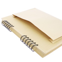 Carnets de croquis Kraft 120g/m², 80 fls spiralées