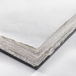 Livre aquarelle 100% coton Watercolor Book 250g/m² bord frangé, 30 fls reliées