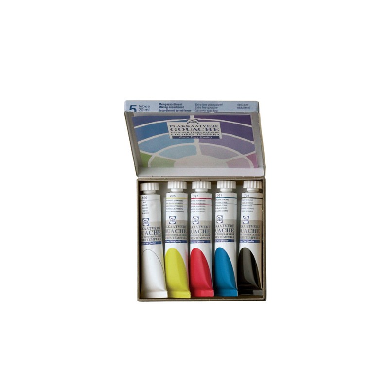 Set gouache extra-fine Talens 5x 20 ml