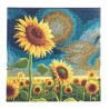 Kit tableau à diamanter Crystal Art 30x30cm - Champs de tournesol
