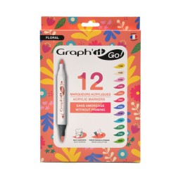 Set de 12 marqueurs acrylique Graphit'Go