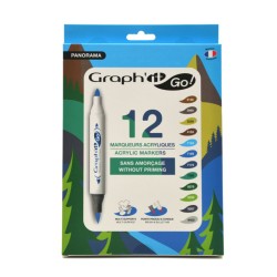 Set de 12 marqueurs acrylique Graphit'Go
